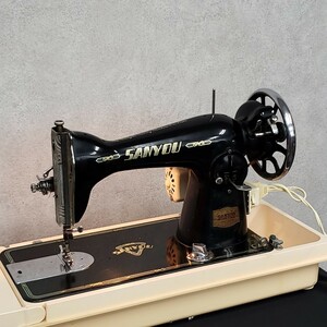 [140i1387]SANYOU sewing machine foot controller attaching antique retro consumer electronics Showa Retro sewing tool era thing interior operation verification ending 