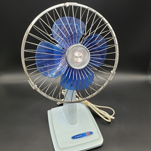 [120t889] rare! movement.!! TOSHIBA desk .D20PA height approximately 43cm desk fan electric fan that time thing blue Showa Retro Vintage 