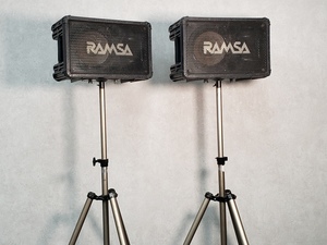 [t257]★送料無料★　スピーカー＆三脚セット RAMSA ラムサ WS-A80 スピーカー Panasonic パナソニック W2-SS150 音響 フェス ※動作品