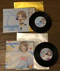 Aqours 渡辺曜　HMVレコード風コースター　等身　デフォルメ　ver 2点セット　ラブライブ サンシャイン　斉藤朱夏　6th 限定　グッズ