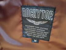 ★即決送料無料 ROCKY TOP 定価10万 メンズ M サイズ 牛革 フライトジャケット レザー 牛皮 ビンテージ ロッキートップ コート ジャケット_画像3