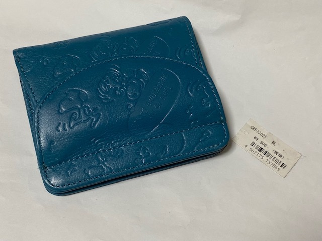 ピーナッツ スヌーピー 2つ折り財布 ブルー 展示未使用