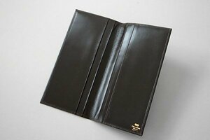 CELLERINI * leather long wallet dark brown ( regular price 4.2 ten thousand jpy ) folding in half long wallet che Rely ni*UCM5