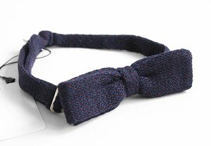 * новый товар обычная цена 3 десять тысяч иен * TONELLO * вязаный бабочка галстук темно-синий × красный ( ниже . имеется ) лента хлопок тон ro*No.89/UCM5