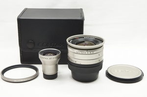 【アルプスカメラ】美品 CONTAX コンタックス Carl Zeiss Biogon T* 21mm F2.8 G用 AF 単焦点レンズ ファインダー・ケース付 220222d