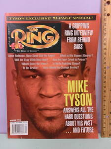 RING кольцо бокс журнал America журнал иностранная книга 92 страница Mike * Thai son специальный выпуск MIKE TYSON 1994 год подлинная вещь Vintage книга