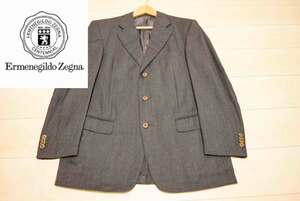 Ermenegildo Zegna エルメネジルドゼニア 3釦 ウール 100% オールシーズン ブレザー ジャケット M (E0020904)