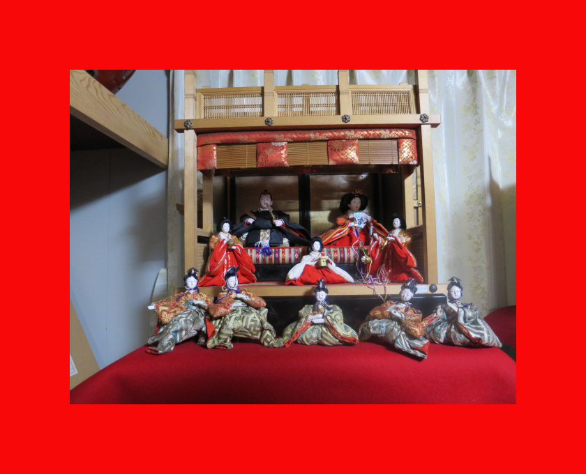 [Doll Museum] Hina Palace F-102 Hina dolls, Hina accessories, Hina Palace. Makie Hina, season, Annual Events, Doll's Festival, Hina Dolls