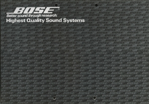 Bose 87年総合カタログ ボーズ 管5432