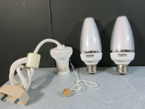 LED電球　2個セット　Lumidas（ルミダス）●消費電力　5W　●明るさ　30W相当　●口金　E26　白色系　ペンダント付