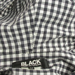 MAS6079 BLACK COMME des GARCONS ブラック コムデギャルソン フード付きシャツ Mの画像8