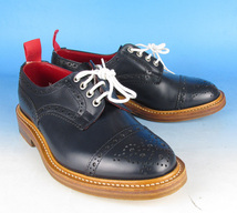 MYF8854 Tricker's×Trading post トリッカーズ トレーディングポスト別注 M7369 セミブローグシューズ 6.5 紺赤_画像8