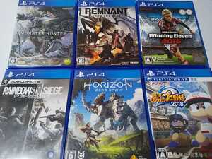 PS4 人気 ソフト 6本セット ホライゾン レムナント レインボーシックス パワプロ ウイイレ モンハン
