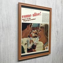 ■即決◆1965年(昭和40年) Pepsi-Cola ペプシコーラ come alive!【B4-7043】アメリカ ビンテージ雑誌広告【B4額装品】当時物広告★同梱可_画像2