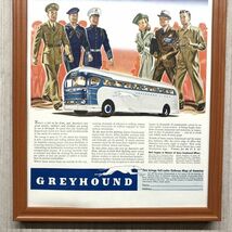 ■即決◆1942年(昭和17年) GREYHOUND グレイハウンド 長距離バス【B4-4707】アメリカ ビンテージ雑誌広告【B4額装品】当時本物広告★同梱可_画像5