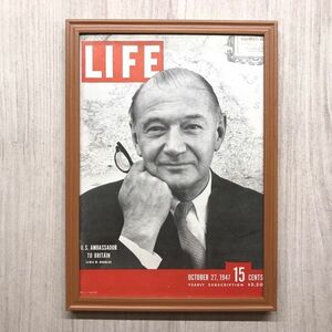 ■即決◆1947年(昭和22年) 10月27日発行 LIFE ライフ誌 表紙 米国大使【B4-9716】アメリカ ビンテージ雑誌広告【B4額装品】当時物 ★同梱可