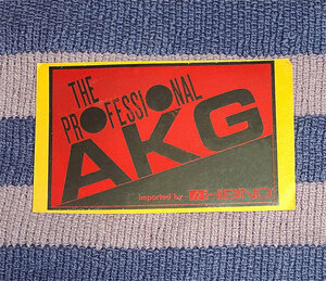 ステッカー　AKG　The Professional　Inported by HIBINO　メタリック　ゴールド　昭和　シール　未使用