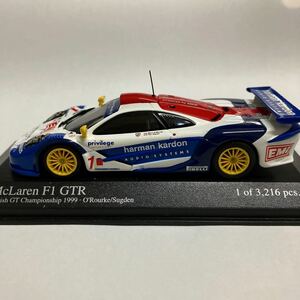 ミニチャンプス 1/43 MINICHAMPS McLaren F1 GTR British GTC ‘99