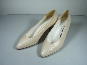 ##[ prompt decision ]GALOLINI pumps beige group 7M ( Japan size approximately 24~24.5cm) Italy made 