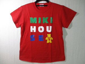 【mikiHOUSE】半袖Tシャツ サイズ120色レッド身丈47身幅36/EAG