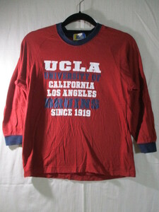 【Ucla】子ども服（男の子用）長袖Tシャツ サイズ130色レッド/CAO