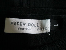 【PAPER DOLL】ニット サイズＬ色ブラック身丈60身幅40肩幅38/CAX_画像2