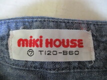 【miki HOUSE】長袖シャツ サイズ120色ブルー身丈53身幅32/DAR_画像2