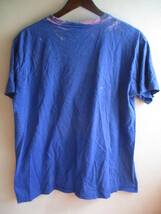 【Tシャツ】 メンズ サイズ:Ｌ 色:ブルー 身丈:63 身幅:50 肩幅:46/AAB_画像2