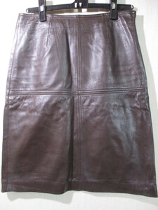 【MONIQUE】スカート サイズ38色ブラウン身丈53身幅33/GAN