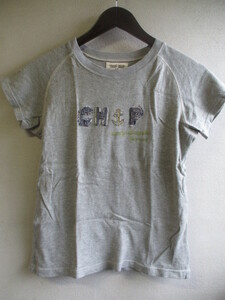 【CHIP TRIP】 Tシャツ レディース サイズ:Ｍ 色:グレー 身丈:54 身幅:39 肩幅:36/OAA