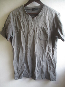 【Cenacolo】 Tシャツ メンズ サイズ:Ｌ 色:グレー 身丈:68 身幅:48 肩幅:43/HAW