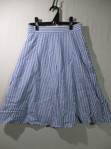 【CLEF DE SOL】スカート サイズＬ色ブルー身丈60身幅32/GAO