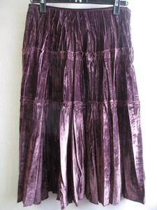 【DESVISIO】 スカート　サイズ40色パープル身丈64身幅32/LAU