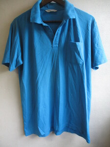 【FORBAME】 ポロシャツ メンズ サイズ:Ｍ 色:ブルー 身丈:72 身幅:46 肩幅:45/LAR