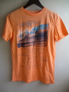 【GapKids】 Tシャツ キッズ サイズ:160 色:ライトオレンジ 身丈:62 身幅:42 肩幅:37/AAH