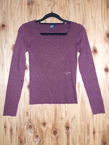 [GAP] long sleeve cut and sewn size XS color purple Gold length 53/AAQ