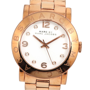 MARC BY MARC JACOBS Mark by Mark Jacobs MBM3077 wristwatch SS Gold quarts lady's white face [22033027] used 