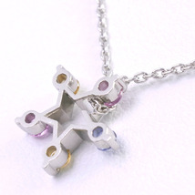 STAR JEWELRY スタージュエリー スター マルチストーン ネックレス Pt950プラチナ マルチカラー レディース【52010381】中古_画像4