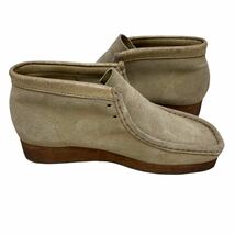 S'592 Clarks クラークス WALLABEES ワラビーブーツ レディース UK4 約 23cm ベージュ スエード_画像5