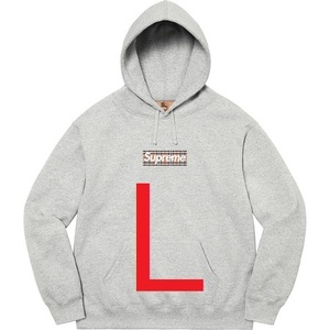 Supreme 22SS Burberry Box Logo Hooded Sweatshirt Heather Grey L シュプリーム バーバリー ボックスロゴ フーディ 新品未使用