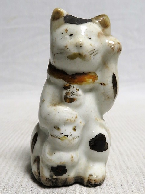 人気商品 アンティーク 古美術 茶道具 招き猫』陶器 /骨董品 546