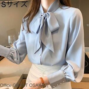  tops shirt frill blouse bow Thai ribbon Korea office casual amazing bonS size 