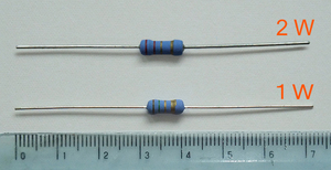 □電子工作に 1W,2W酸化金属皮膜抵抗器0.1～1MΩ□自由にバラ売□