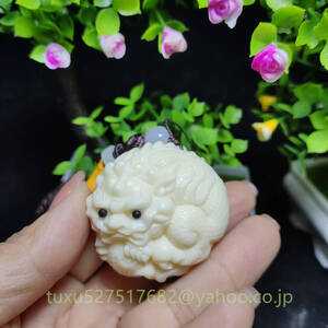  pretty hikyuu feng shui goods luck with money amulet netsuke sculpture handicraft 