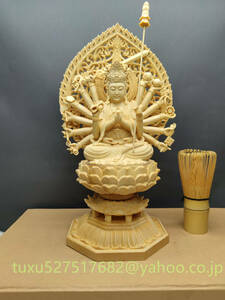 准胝観音 准胝仏母 座像 木彫仏像 仏教美術 仏師彫り 仏教工芸品