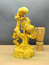 木と鳥 木彫り 工芸 鳥 細密彫刻 置物 木製_画像1