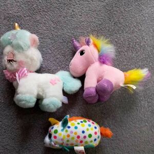  Mini soft toy Unicorn 3 piece set polka dot pattern ty approximately 10×5. pink AYZ approximately 13×13. white AMUSE approximately 12×15. beautiful goods 