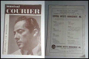 英語 ミュージカル musical 雑誌 COURIER クーリエ ELEAZAR DE CARVALLHO エレアザール・デ・カルヴァーリョ　1950 ぬ井雑貨 PP16