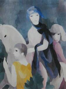 Art hand Auction Laurencin, LE GAVALIER, Overseas edition, extremely rare, raisonné, New with frame, Painting, Oil painting, Nature, Landscape painting