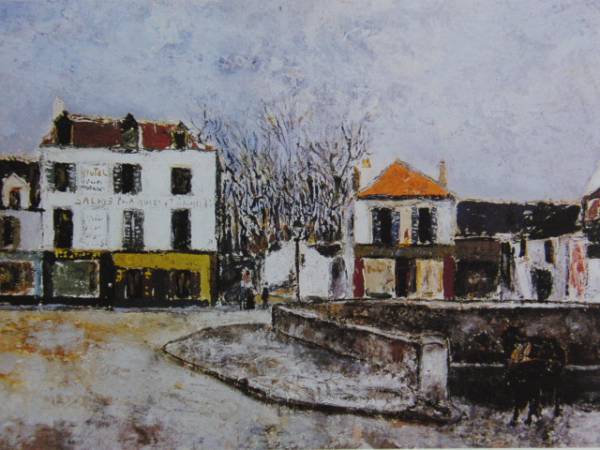 Maurice Utrillo, LA PLACE, 海外版超希少レゾネ, 新品額付, 絵画, 油彩, 自然, 風景画